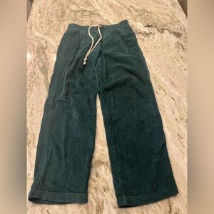 Aerie Loose Fit Corduroy Green‎ Blue Pants Size XS